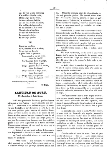 „Lanțul de aur” — «Familia», 1866, traducere de Mihai Eminescu