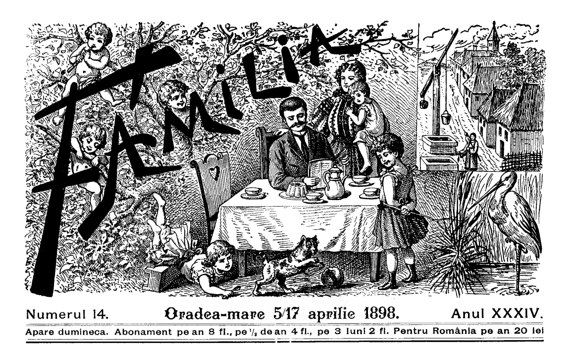 Frontispiciul revistei Familia, 1898