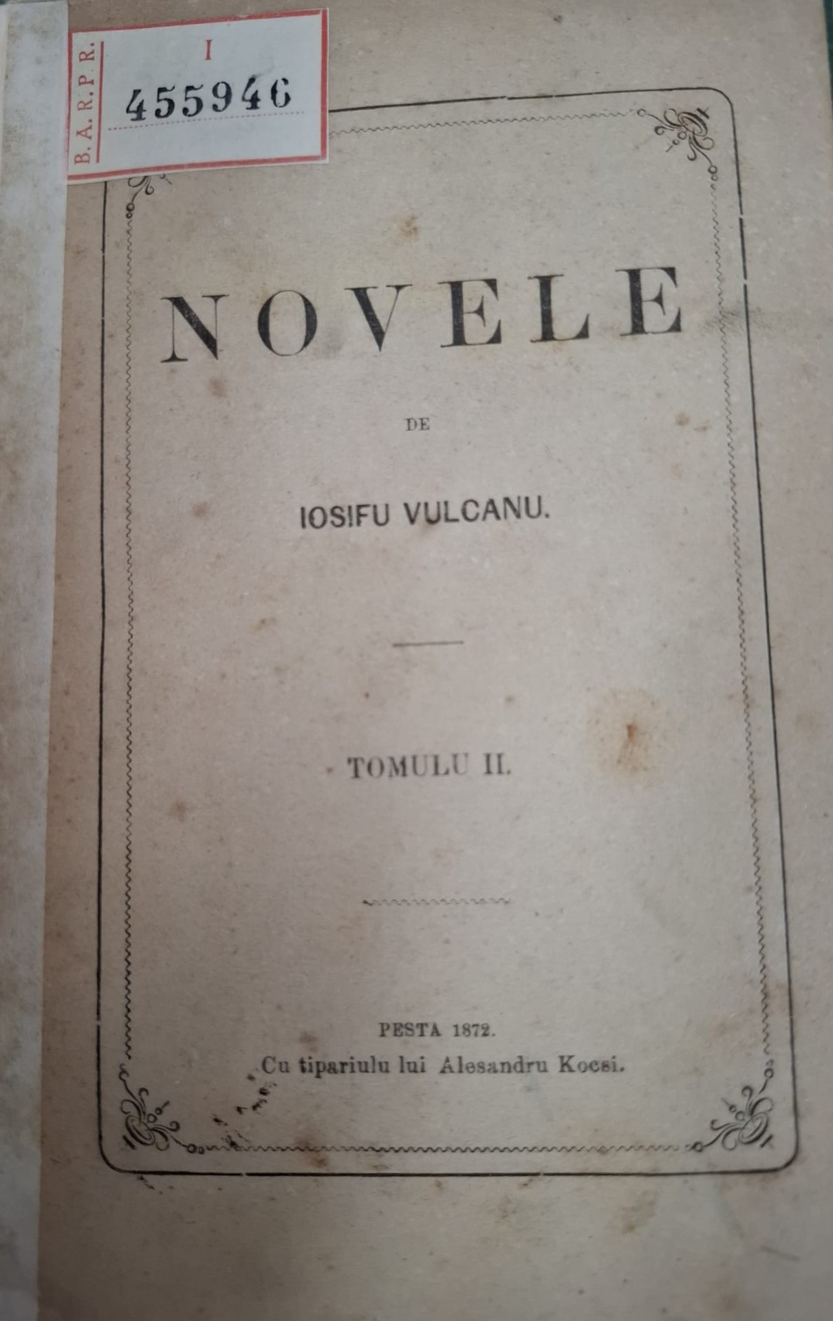 Coperta — Novele, tomul II